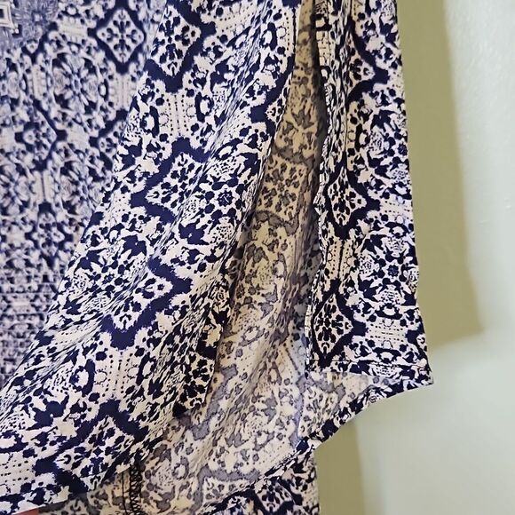 Jack BB Dakota, navy blue/white printed dress. Size L. NWT. - Picture 5 of 6